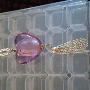 Art Glass Heart Necklace